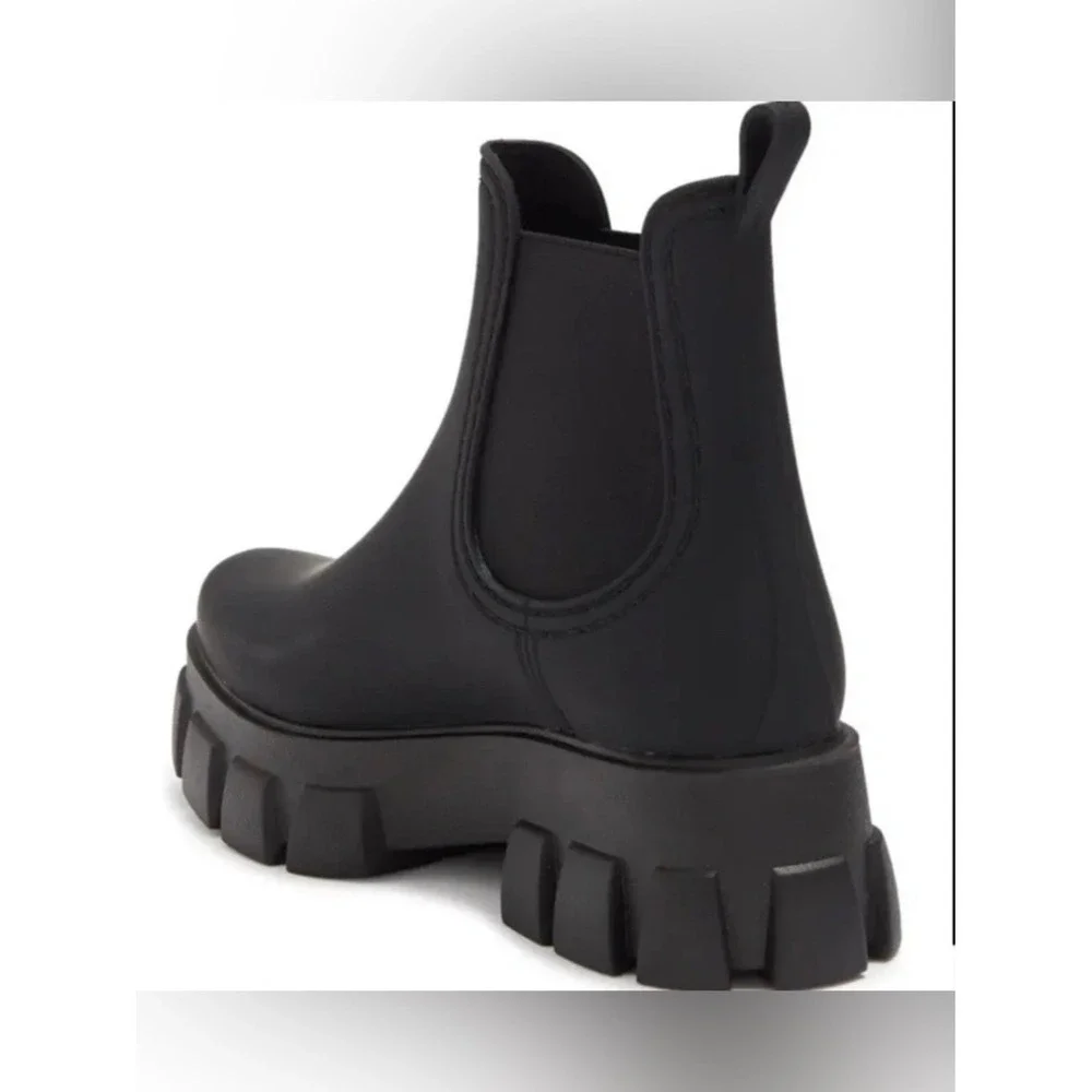 Jeffery Campbell Rain Storm Boots Size 10 Chunky Platform Lug Sole Chelsea Y2K